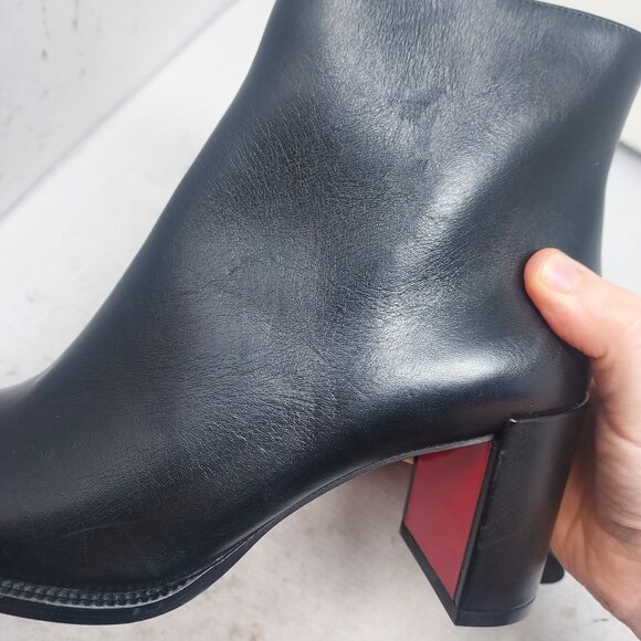 Christian Louboutin Black Heel Adoxa Ankle Boot - Picture 13 of 13